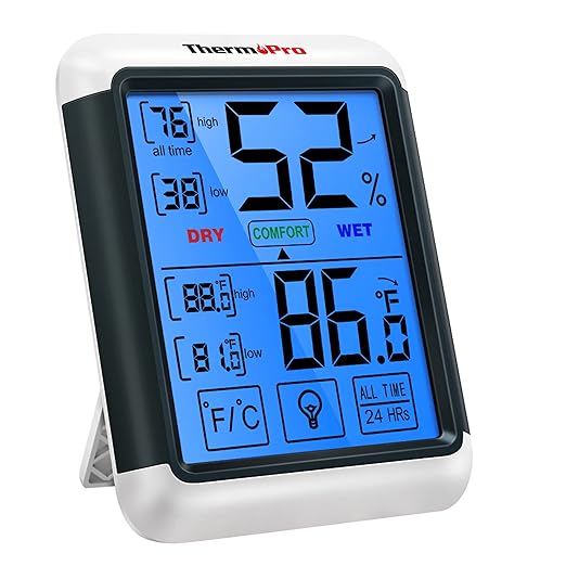 ThermoPro TP55 Digital Indoor Hygrometer Thermometer, 4-Inch Temperature / by ThermoPro