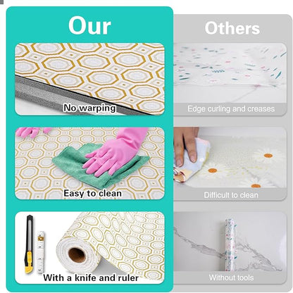Drawer and Shelf Liner for Kitchen Cabinet, Non-Adhesive Cabinet Liner 12in x - Image 6
