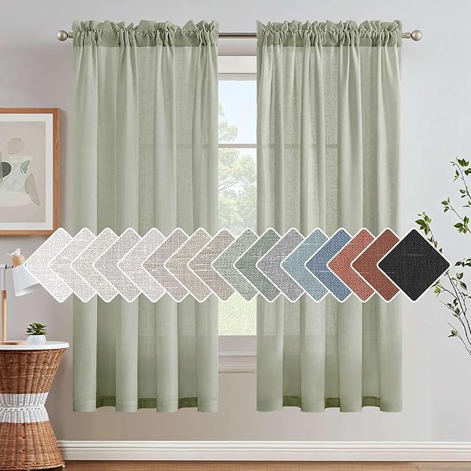 H.VERSAILTEX Linen Curtains Elegant Natural Linen Blended Curtains Energy by HVERSAILTEX