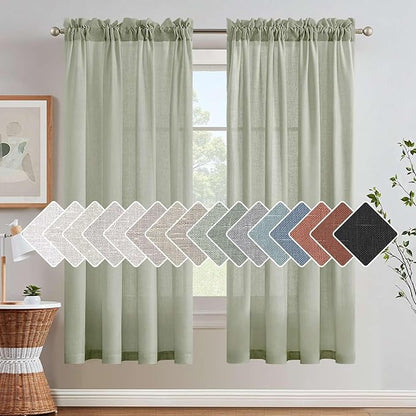 H.VERSAILTEX Linen Curtains Elegant Natural Linen Blended Curtains Energy by HVERSAILTEX