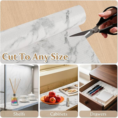 FINNEZ Drawer and Shelf Liner for Kitchen Cabinet Non Adhesive Non Slip 17in x - Image 7