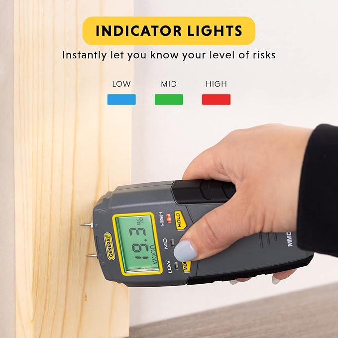 General Tools MMD4E Digital Moisture Meter, Water Leak Detector, Moisture Tester - Image 4