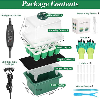 Mckanti 6 Set Self-Watering Seed Starter Tray Kits - Image 2