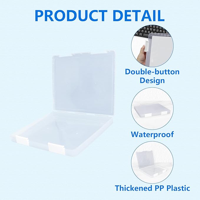 3 Pcs Clear A4 File Storage Boxes - Image 4