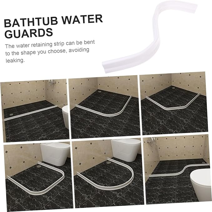 Mikikit Strip for Bathroom and Kitchen Silicone Water Barrier for Wet and Dry - Image 5