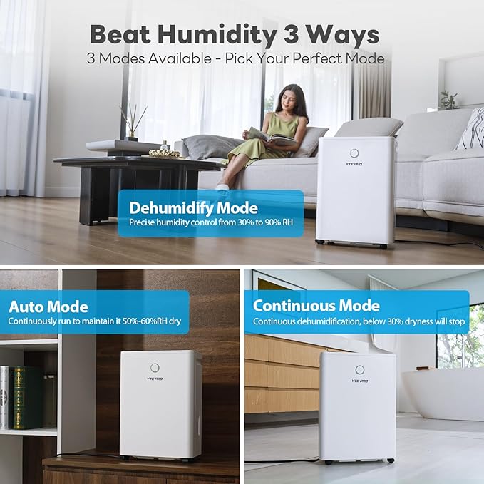 1500Sq.Ft Dehumidifier, 30Pint Dehumidifiers - Image 8
