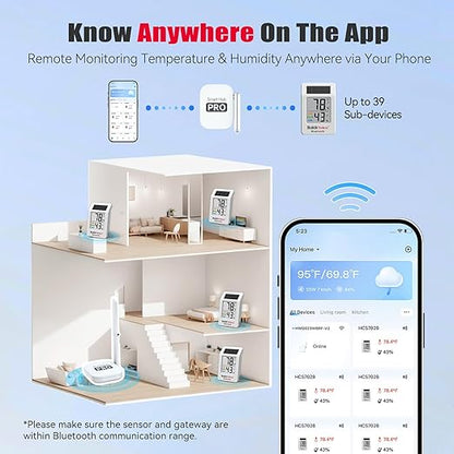 BaldrTherm WiFi Thermometer, Wireless Smart Thermometer, Remote Temperature - Image 4
