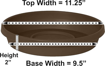 Bloem Terra Resin Saucer Tray: 9.25" Bottom Width - Image 2