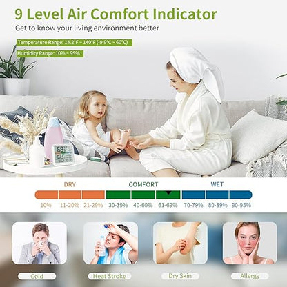 2 Pack Indoor Thermometer Room Temperature Home Hygrometer Humidity Gauge - Image 6