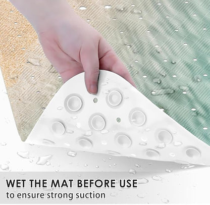 Starfish Summer Beach Bath Mat Non Slip, Sea Shell Ocean Fish 40 X 16 Inch - Image 3