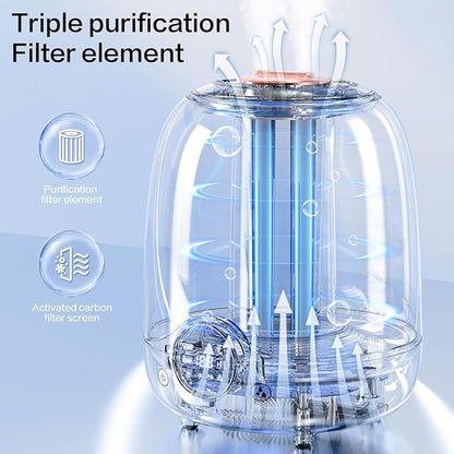 Humidifiers for Bedroom, 3L Tank for 30H 20dB Quiet Mist Time, Dual Nozzles - Image 7