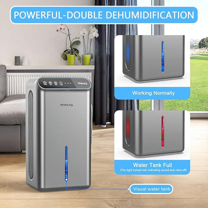 Dehumidifier for Basement Quiet Dehumidifiers for Home, Auto Shut-Off, Sleep - Image 5