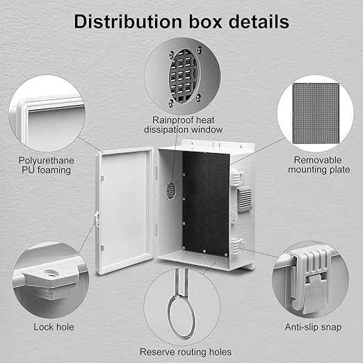 Outdoor Electrical Junction Box, ABS Water Resistant Enclosure - Image 4