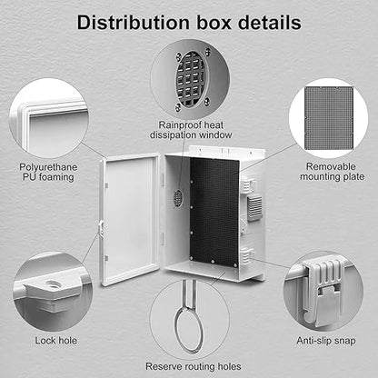 Outdoor Electrical Junction Box, ABS Water Resistant Enclosure - Image 4