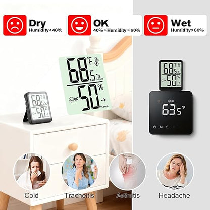 Room Thermometer Indoor Hygrometer Humidity Meter Gauge Digital Temperature and - Image 4