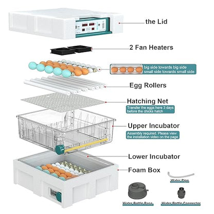 Incubators for Hatching Eggs 120, Chicken Egg Incubator - Image 9
