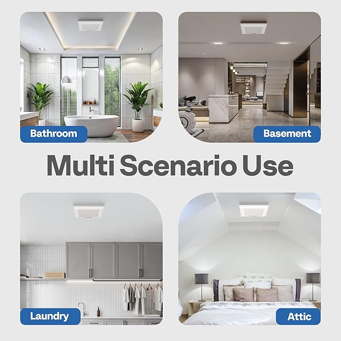 VIVOHOME Ultra-Quiet 80 CFM Bathroom Exhaust Fan, 1.5 Sone 95 Sq.Ft Coverage - Image 6