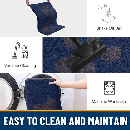 Smiry Dog Door Mat for Muddy Paws, Absorbs Moisture and Dirt, Low-Profile - Image 8