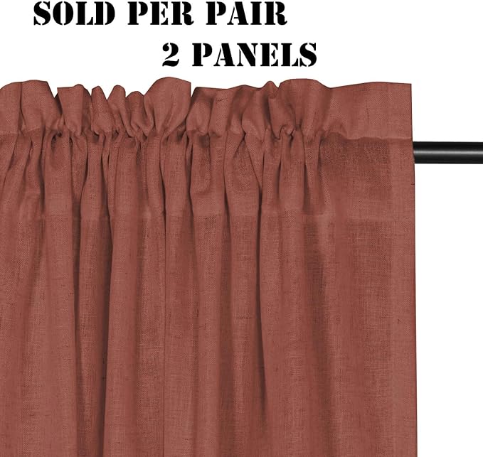 H.VERSAILTEX Linen Curtains Elegant Natural Linen Blended Curtains Energy - Image 2