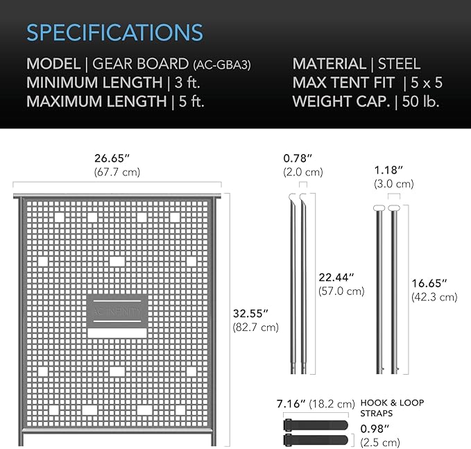 AC Infinity Gear Board, Grow Tent Equipment Board - Image 6