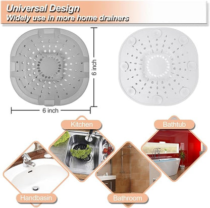 Hair Catcher Square Silicone Hair Stopper Shower Drain Hair Catcher - Image 5
