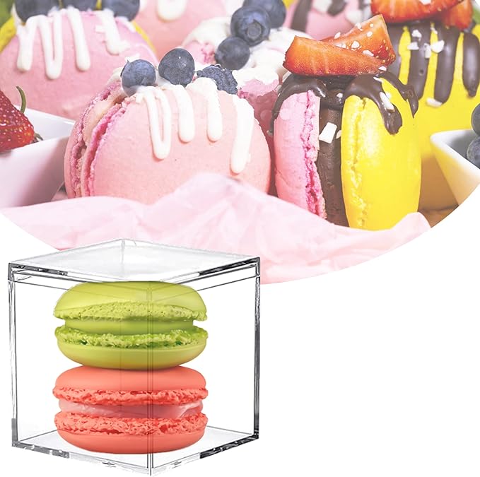 Clear Acrylic Box with Lid, 4 Pack 2.6x2.6x2.6 Inches Clear Decorative Boxes - Image 4
