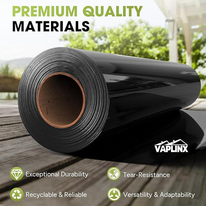 10 Mil Black Plastic Sheeting 2.5x100 FT – Heavy Duty Polyethylene Plastic Rolls - Image 3