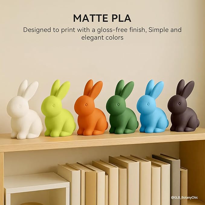 TECBEARS Matte PLA Filament, PLA Matte 3D Printer Filament 1.75mm, Dimensional - Image 2
