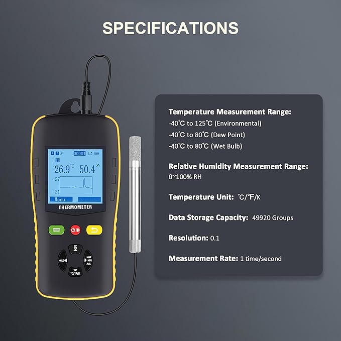 Tzone Temperature Humidity Data Logger USB Temp Recorder - Image 5