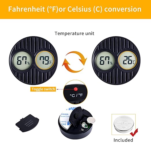 CIGAROL Mini Digital Hygrometer & Thermometer - Image 3