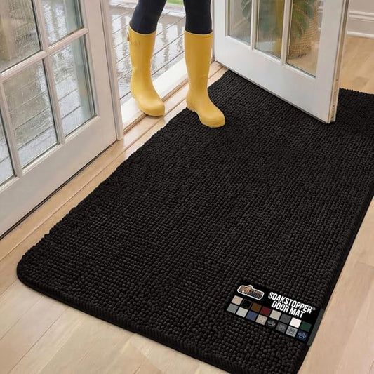 GORILLA GRIP SOAKSTOPPER Dog Door Mat, 60x36 Machine Washable Rug Absorbent by GorillaGrip