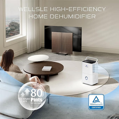 Energy Star Dehumidifier, Wellsle 80 Pints Dehumidifier - Image 2