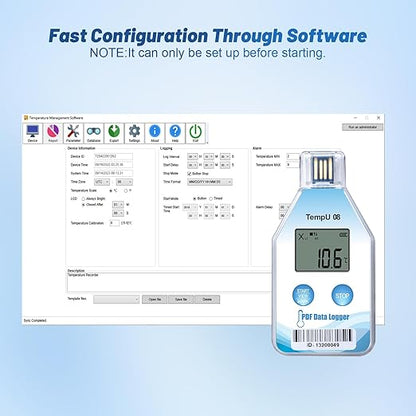 Tzone Digital Temperature Data Logger USB Single Use Temp Recorder 5 Packs - Image 2