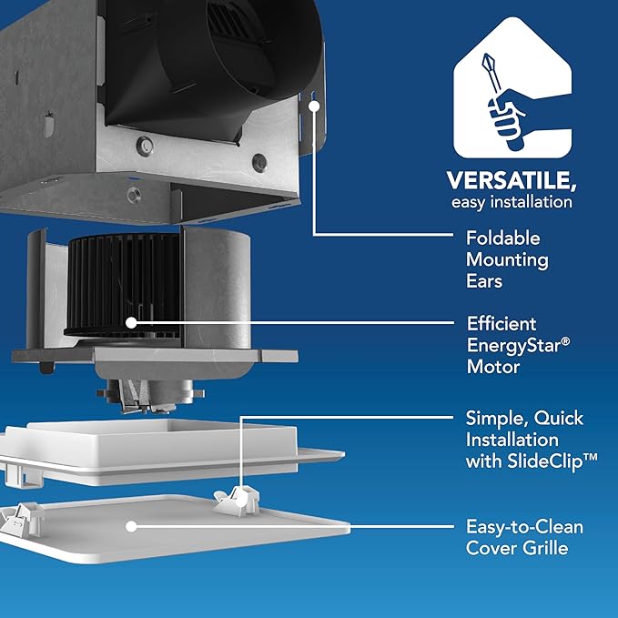 Broan-NuTone Bathroom Exhaust Fan Easy Retrofit without Attic Access, Quiet 1.5 - Image 3
