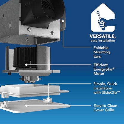 Broan-NuTone Bathroom Exhaust Fan Easy Retrofit without Attic Access, Quiet 1.5 - Image 3