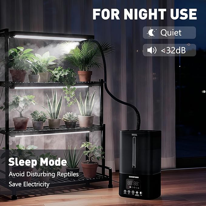 Coospider Reptile Fogger Terrariums Humidifier, Top Fill Cool Mist, Automatic - Image 2