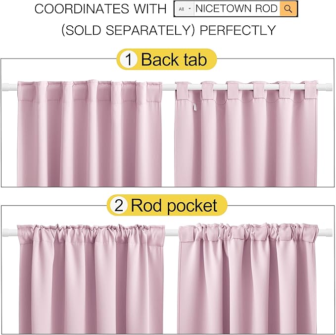 NICETOWN Blackout Curtain Panels Window Draperies - Image 3