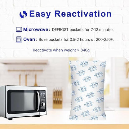 Large Silica Gel Packets, 600 Gram 3 Packs Desiccant Packs Reusable, - Image 5