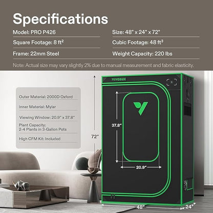 VIVOSUN PRO Grow Tent 2x4 Indoor Grow Tent - Image 9