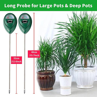 Extended Long Probe Soil Moisture Meter, 2 Pack Plant Water Meter Soil Meter - Image 2