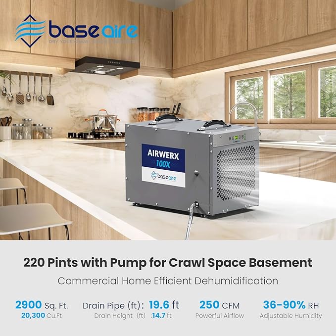 BaseAire 220 Pints Crawlspace Dehumidifiers - Image 3