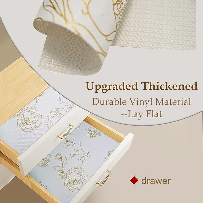 Moriah Shelf Liner Non Adhesive, Kitchen Drawer Liner Non Slip Waterproof - Image 4