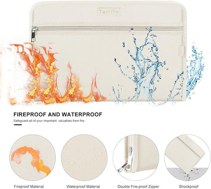 Fireproof Safe Waterproof Accordion File Bag Folder Expanding Filing Folder - Image 2