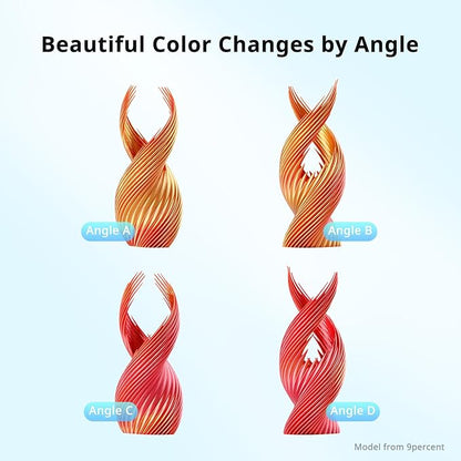 ANYCUBIC Silk Dual Color Pla Filament, 2-in-1 Chrome Coextrusion Color Change - Image 5