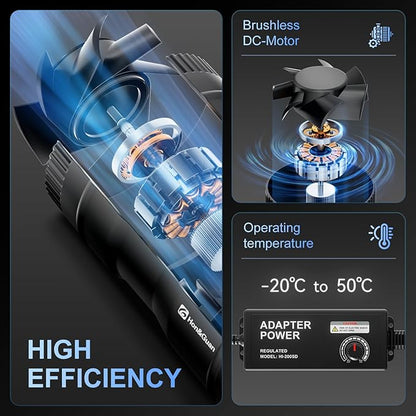 Hon&Guan 8 Inch Inline Booster Duct Fan - Image 2