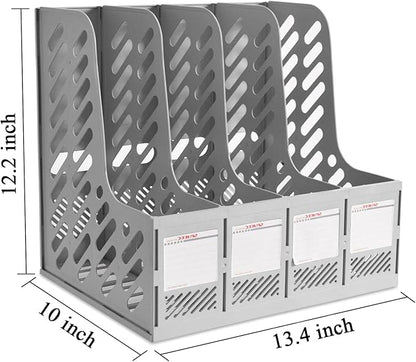 SAYEEC Magazine File Holder, Plastic Desktop File Folder Organizer - Image 2