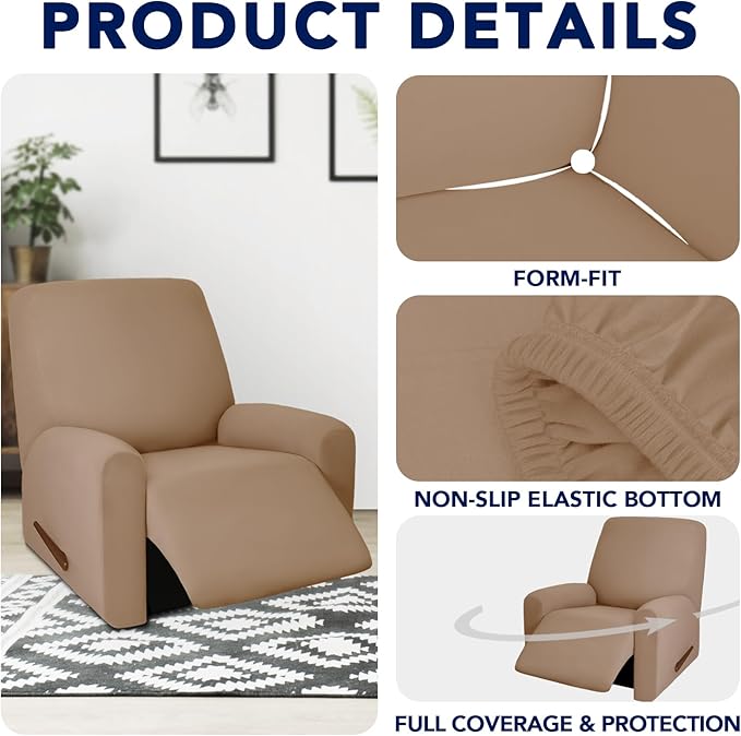 PureFit 100% Dual Waterproof Recliner Cover, Waterproof Couch Cover - Image 4