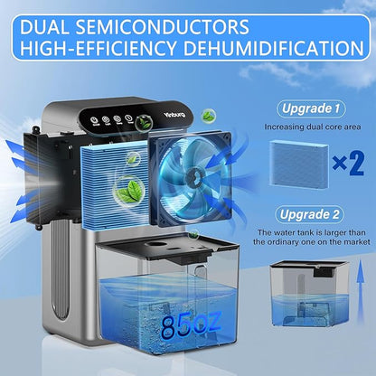 Dehumidifier for Basement Quiet Dehumidifiers for Home, Auto Shut-Off, Sleep - Image 2