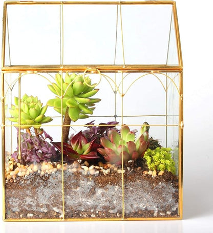 Glass Geometric Plant Terrarium, Succulent & Air Planter - Image 2