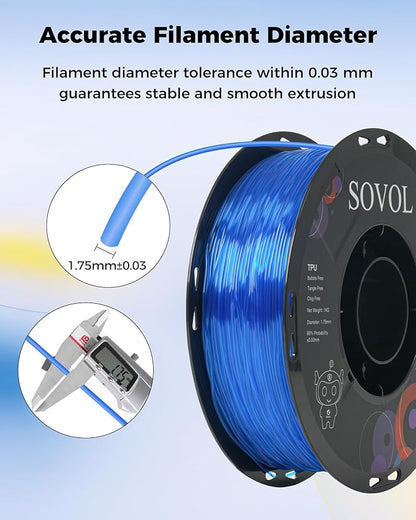 Sovol TPU Filament 1.75mm, 95A Soft TPU Flexible 3D Printer Filament - Image 5